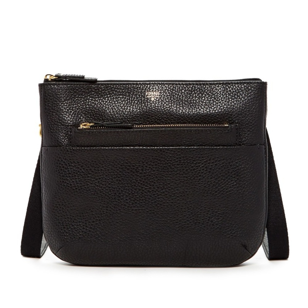 Fossil Tessa Black Leather Crossbody. - Picture 1 of 7